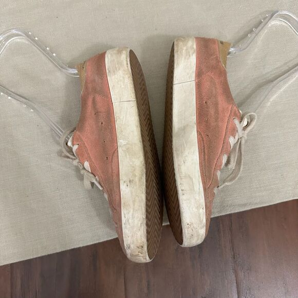 GOLDEN GOOSE Superstar Kids Low Top Sneakers in Peach / Gold Heel Tab - Picture 6 of 10